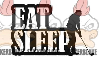 EAT SLEEP GOLF MALE - STICKERBLOKE