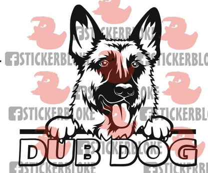 DUB DOG GSD GERMAN SHEPHERD - STICKERBLOKE