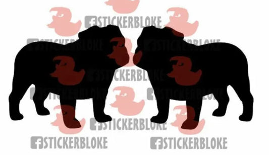 ENGLISH BULLDOG PAIR OF - STICKERBLOKE