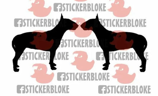 ENGLISH BULL TERRIER PAIR OF - STICKERBLOKE