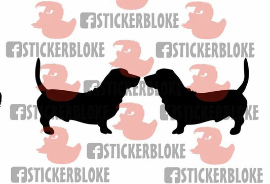 BASSETT HOUNDS PAIR OF - STICKERBLOKE