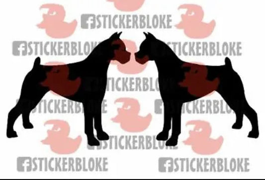 BOXER DOG PAIR OF - STICKERBLOKE