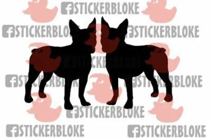 BOSTON TERRIER PAIR OF - STICKERBLOKE