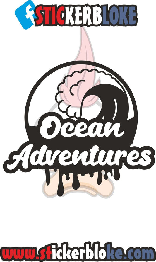 OCEAN ADVENTURES WAVE CIRCLE STICKER