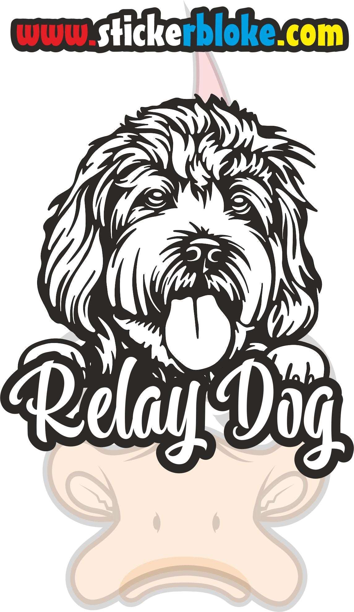 RELAY DOG COCKAPOO STICKER