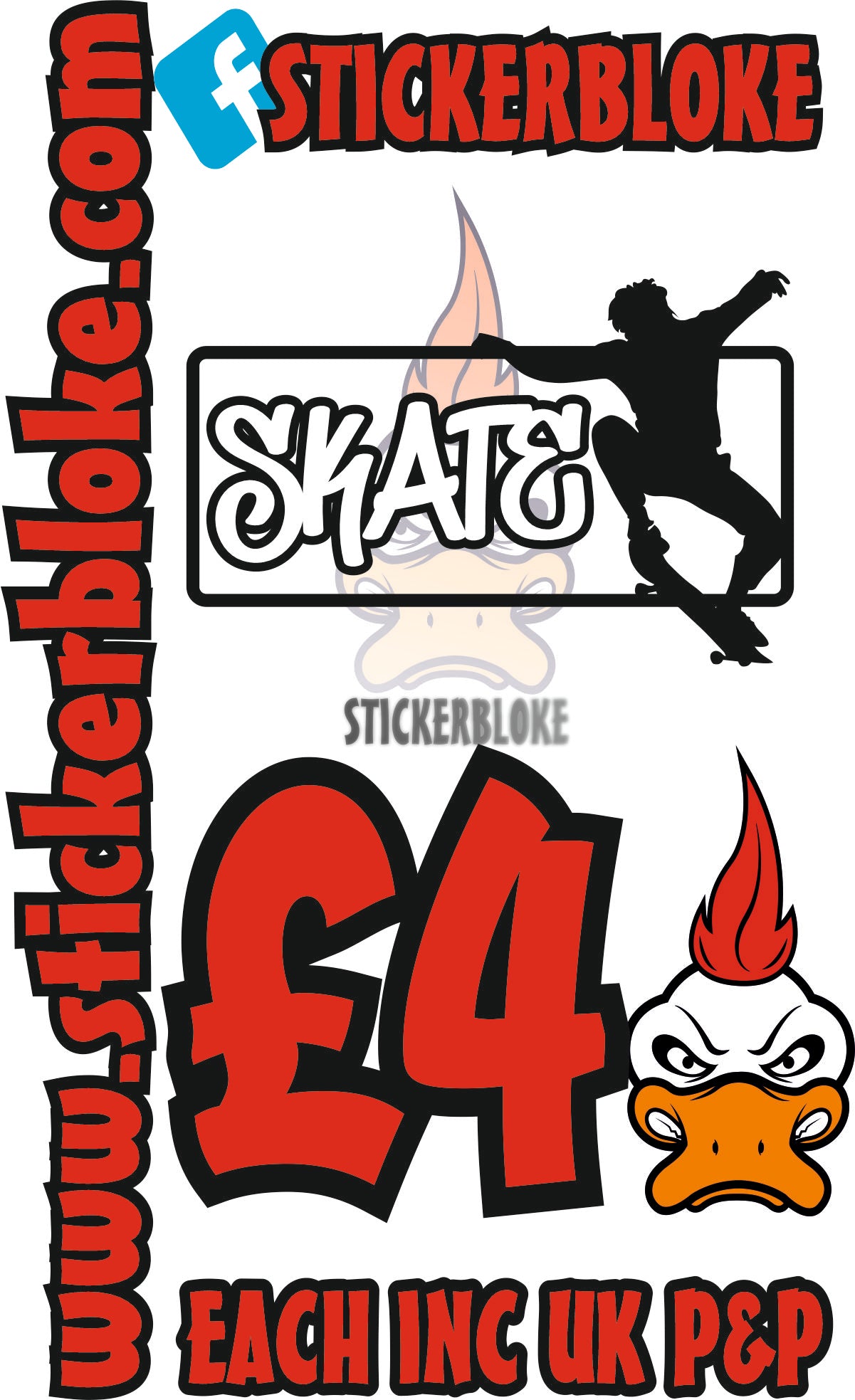 SKATE - STICKERBLOKE