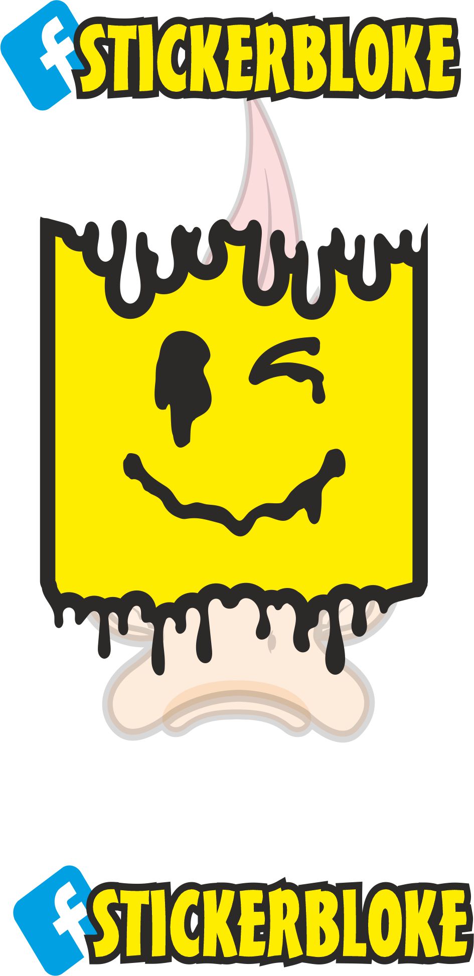 SQUARE SMILEY DRIP FACE
