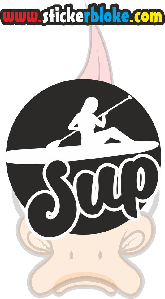 SUP LADY SAT STICKER