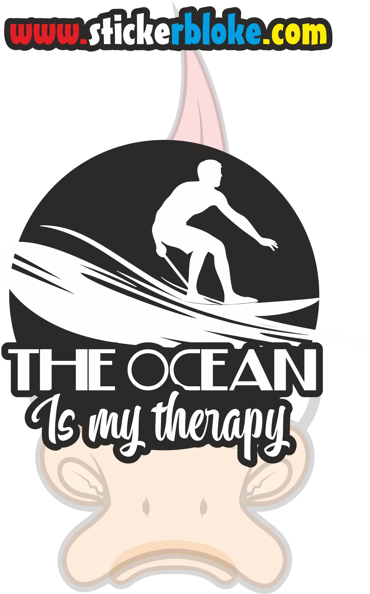 THE OCEAN IS MY THERAPY STICKER