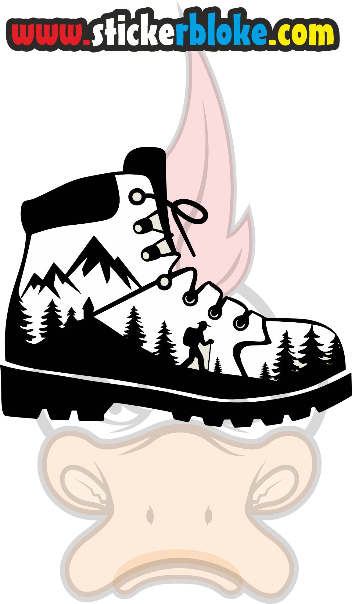 WALKING BOOT STICKER