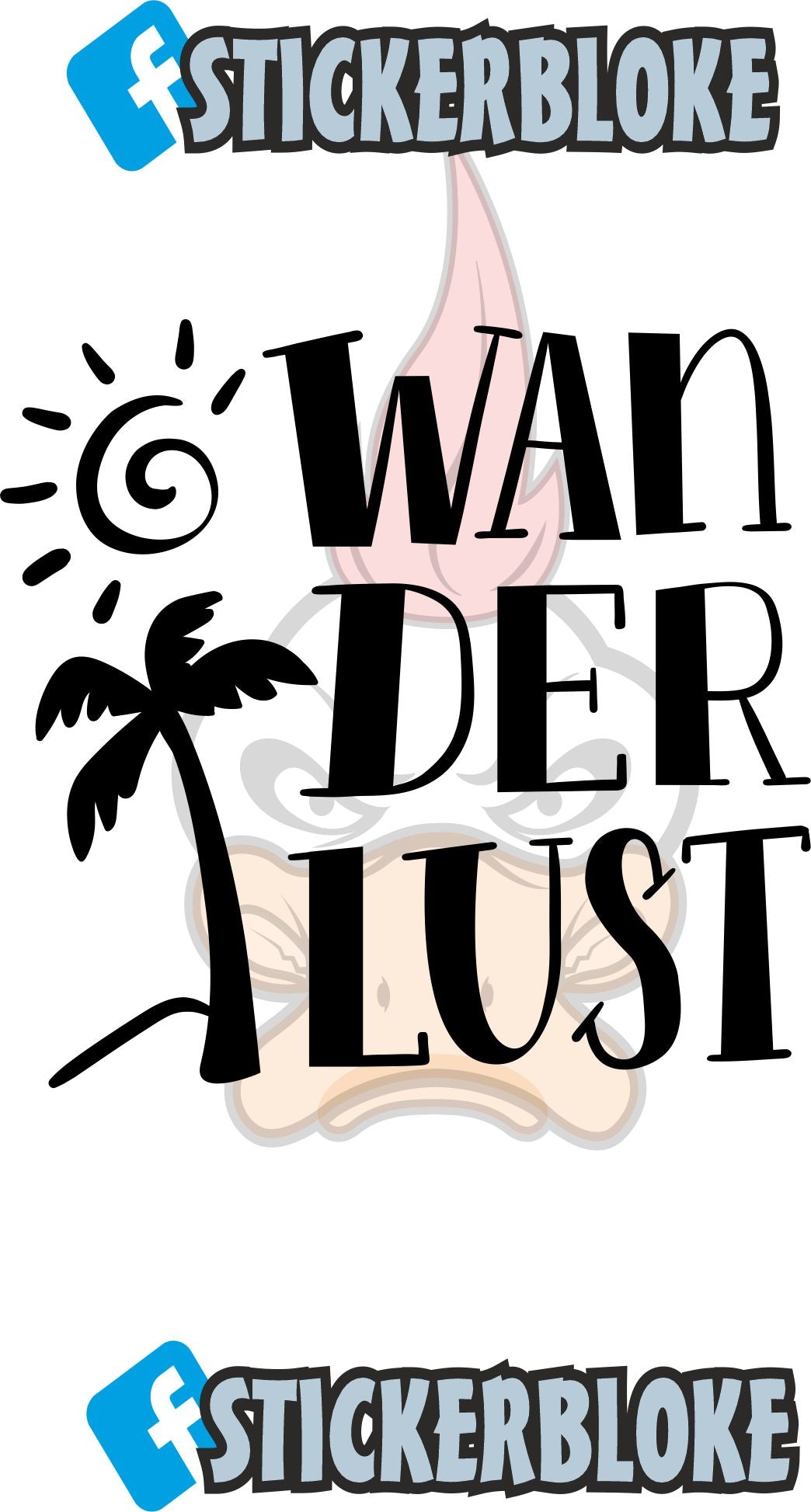 WANDERLUST PALM TREE STICKER