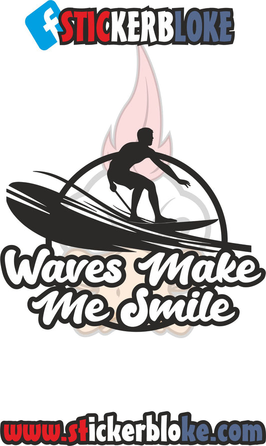 WAVES MAKE ME SMILE STICKER
